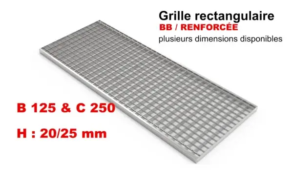 grille caillebotis rectangle