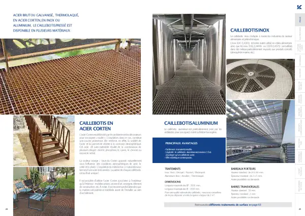 Grille caillebotis effet rouille