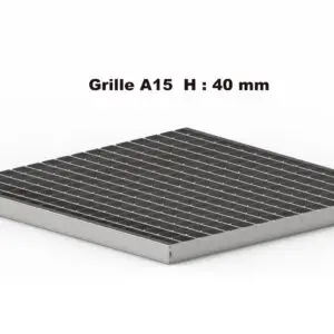 Grille caillebotis A15 H-40mm