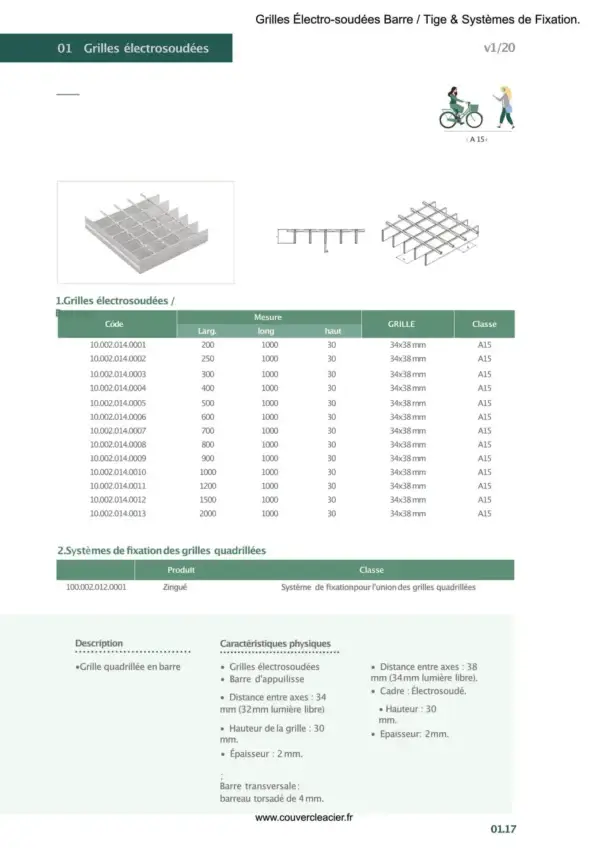 Grille caillibotis électro soudé  A 15 – Image 2