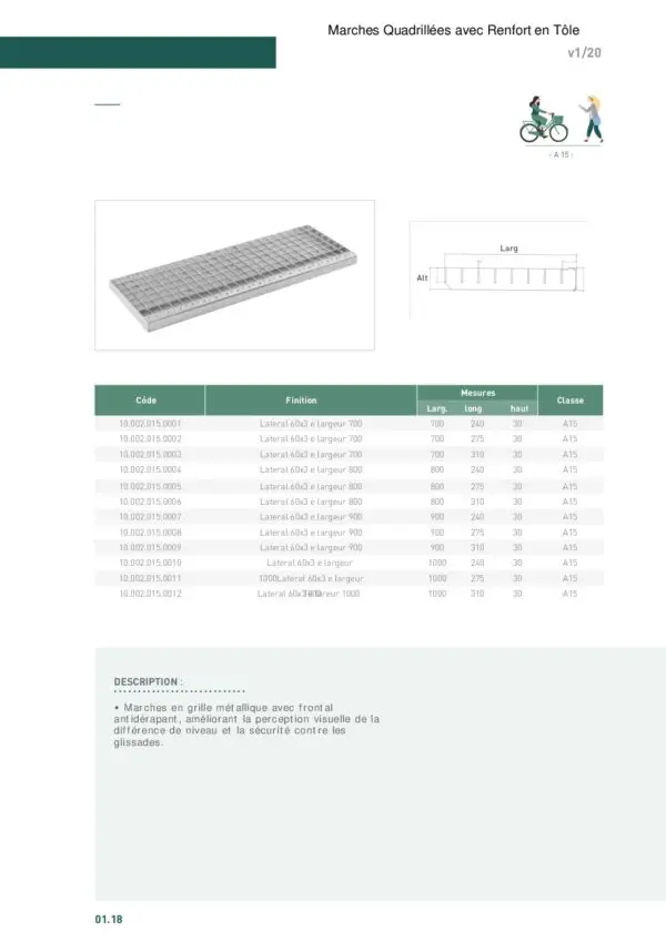 Marche métalique pour escalier – Image 2